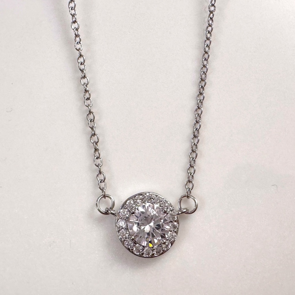 Crystal Halo Pendant Necklace